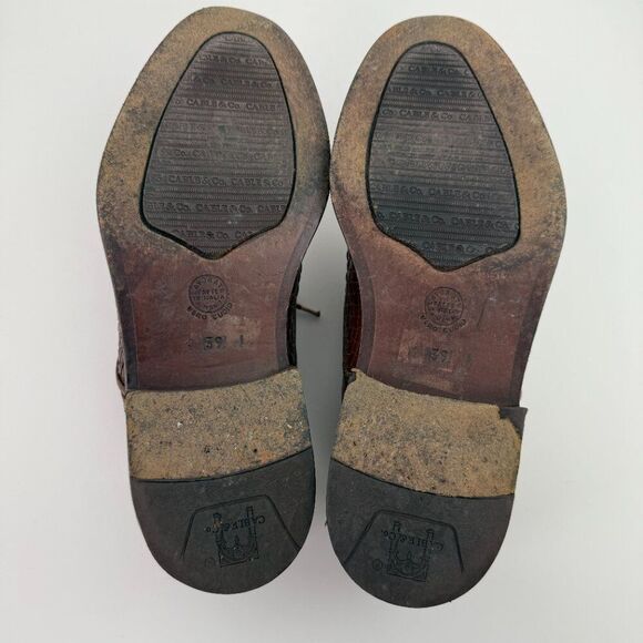 Cable & Co. Men's Dress Shoes Leather Weave Oxfords Italy Brown EU 39/ US 7 - Picture 8 of 9